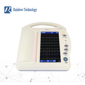 High Resolution Digital 12 Channel Portable ECG Machine With LCD Display