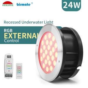 China DC24V RGB Underwater LED Spotlights 24 Watt VDE Cable DMX512 factory