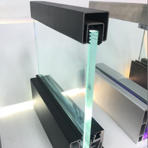 Stable Tempered Glass Balcony Balustrade Glass U Channel System With Aluminum