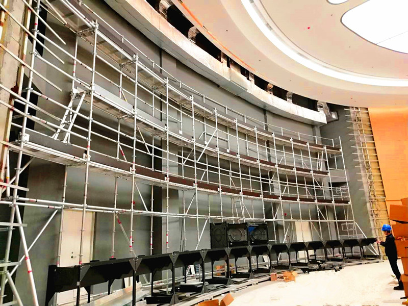 Aluminum Alloy Mobile Scaffold Tower 200kg/sqm With Disc-Lock Pin Lock Circular Structures