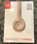 Beats by Dr. Dre Solo3 Wireless Headband Headphones - Gold Excellent Condition