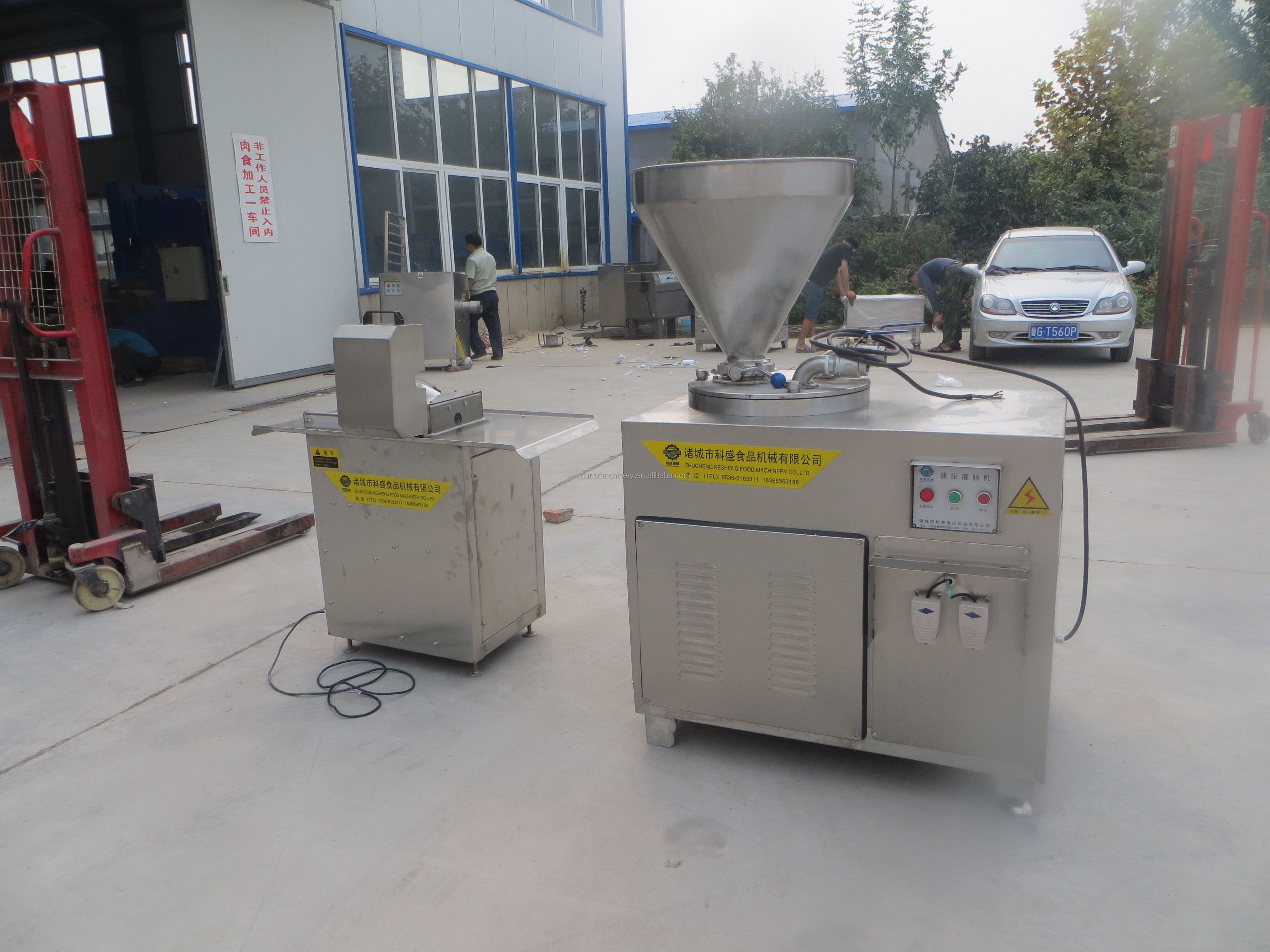 PLC Sausage Binding Wire Machine Double Lines Bundle Sausage Binding Machine