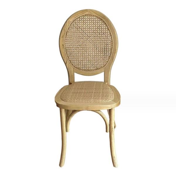 General Home Furniture French Vintage Style Wood Dinning Chairs Fabric Wedding