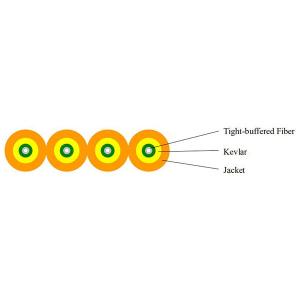 China 4 Core Parallel Indoor Fiber Optic Cable Single Mode / Multimode For Building factory