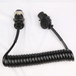 24v 7 Pole Trailer Cable EBS Curly Cord Cable With Nylon Plug 30T Max Payload