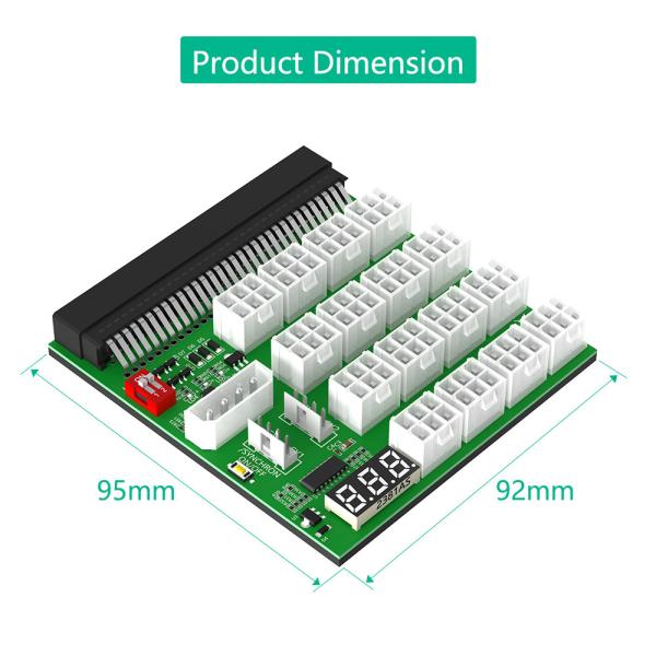 ATX 16x 6Pin 12V Power Supply Breakout Board With Synchronization And Remote Management 16 * 12V PCI-E 6Pin Connector