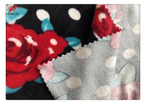China Flower Print Velvet 94 Polyester 6 Spandex Fabric For Blanket factory