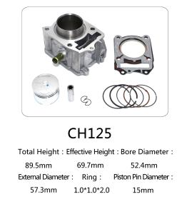 China CH 125 Honda 125cc Water Cooled Cylinder Kit For Motorcycle Engine Parts factory