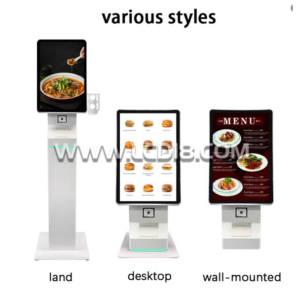 15.6 21.5 inch 3 in 1 Wall Standing Desk Self Service Kiosk Used For Self Contactless Payment