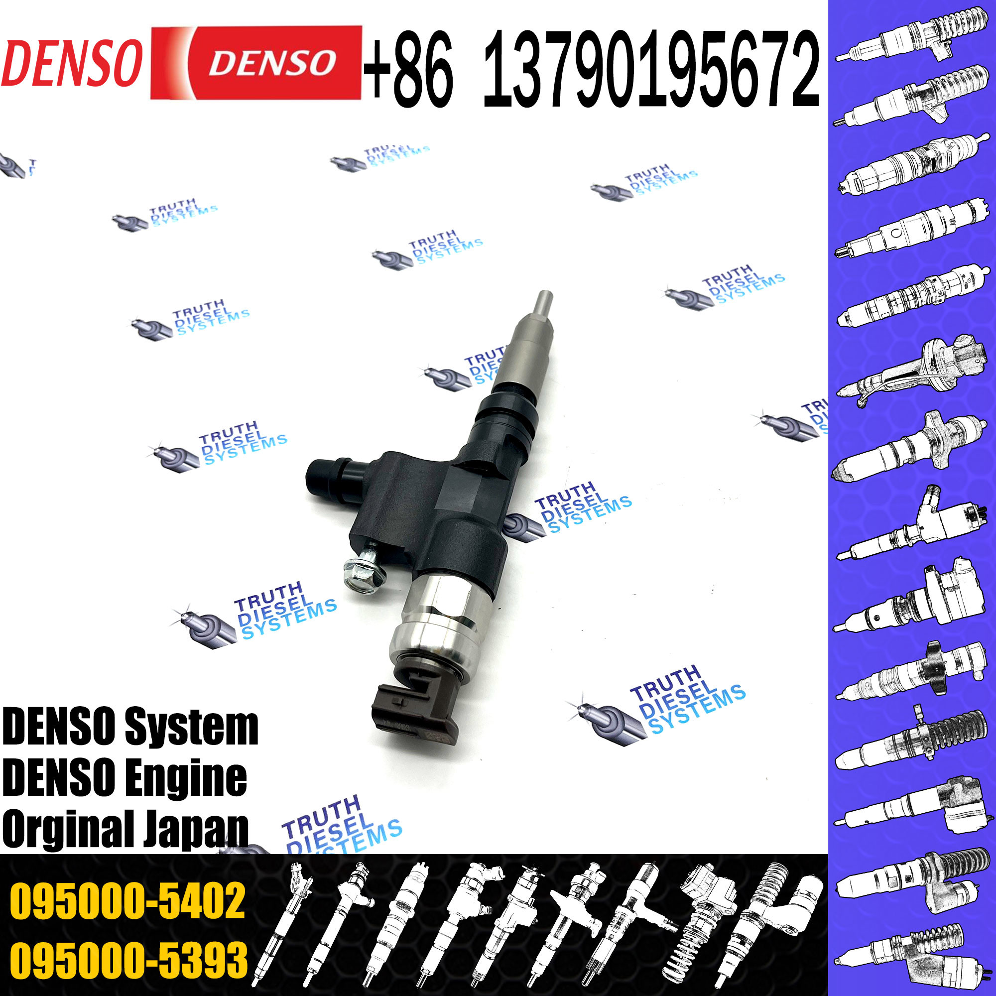 Common Rail Injector 23670-E0281 095000-5402 23670-E0280 Injector For HinoS05C Injector Nozzle 23670-E0281 095000-5402