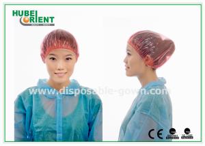 China Waterproof PE Disposable Head Cap , Light Shower Cap Disposable Free Size factory