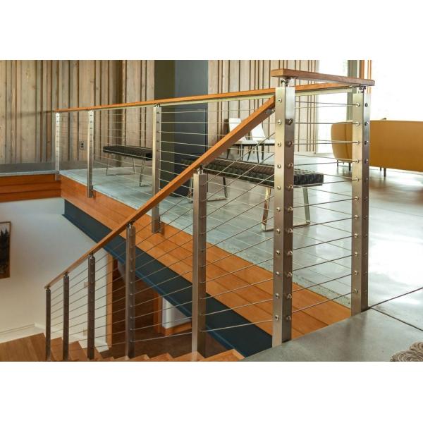 Customized 316 Stainless Steel Outdoor Cable Railing System For Deck