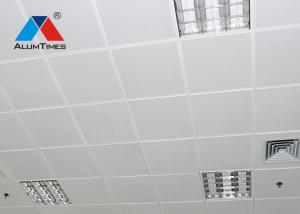 China Anti Rust Aluminum Lay In Metal Ceiling Tiles 575x575mm Wooden Color factory