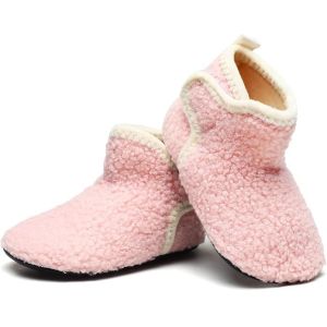China Kids Indoor Slippers Booties with Breathable Faux Fur Lining and Memory Foam factory