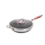 Wholesale Honeycomb Non Stick Fry Pan Cooking Pot 18/10 Stainless Steel Wok Pan