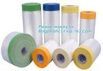 Outdoor Paper Masking Film / Rice Paper Taped Masking Film Auto Pre Taped