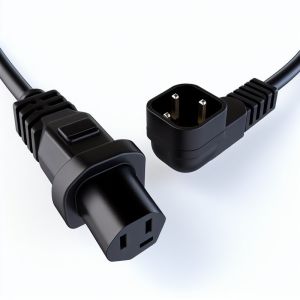 Right-Angle C13 to C13 Power Extension Cord for PDU Server Monitor