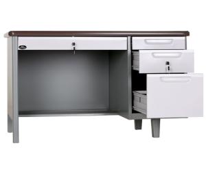China 1072 * 668 * 750mm Steel Computer Table , No Formaldehyde Steel Study Table With Drawers factory
