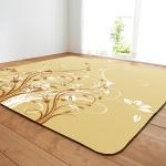 Painted Flower Polyester Bedroom Floor Carpets 6x9 Rug Under Dining Table