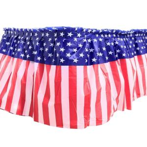 China Modern Disposable Plastic Table Skirts For Dessert / Buffet Table Decoration factory