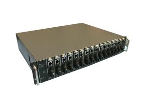 China 16slots 2 U Rack Mount Fiber Optic Media Converter with automatic switch factory