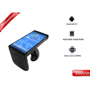 Android 8.1 Quad-Core 2.0GHz CE Android UHF RFID Reader Wifi Handheld RFID