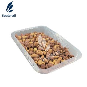 China 1.5KW Tray Packing Machine Pneumatic Map Packaging Machine PLC Control For Peanuts on sale