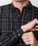 Cotton Street Style Mens Fashion Casual Shirts , Plain Long Sleeve Shirts Mens