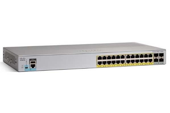 WS-C2960L-24PQ-LL Cisco Catalyst 2960L Switch 24 Port GigE PoE+ 4x10G SFP+ Lan