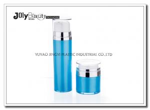 Cap Transparent The Bottle In The Blue Section Plating Silver Airless Pump Bottles