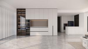 China Fadior Stainless Steel Wine Cabinet And Sideboard With Integrated Wine Cooler factory