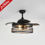 Wall Control 42 Inch Black Color PC Blades Dimmable Invisible Ceiling Fan with