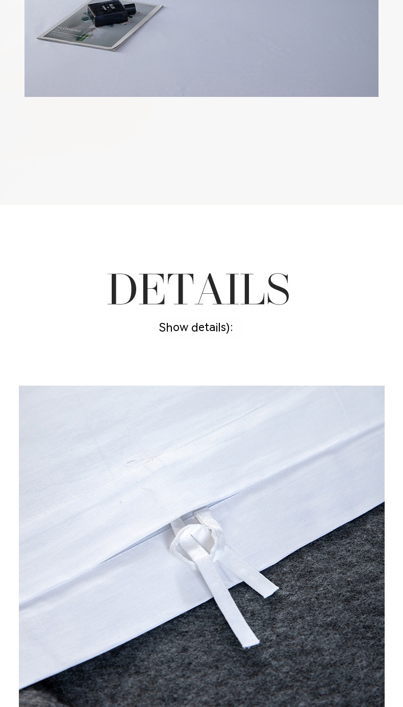 80 Fabric Count Cotton Hotel Bed Sheet Set for Customized Bedsheets in White Color