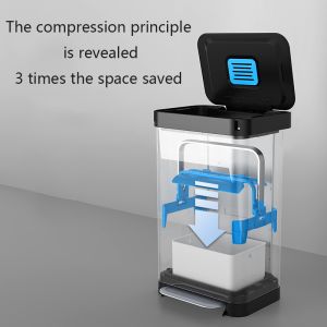 Compressible Deodorizing Trash Can OEM ODM Motion Sensor Garbage Can