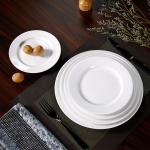 EU FDA Plain White Porcelain Dinnerware Sets Stain Resistant Home Porcelain