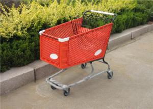 China Fashionable Plastic Shopping Trolley Plastic Grocery Carts With Baby Seat factory