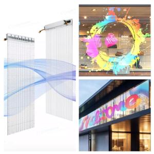 China Outdoor Glass Window LED Mesh Screen Film Type Self Adhesive P6.5mm factory