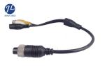 PVC 12-24V 4 Pin To RCA Video Power Cable For Car Surveillance Camera System
