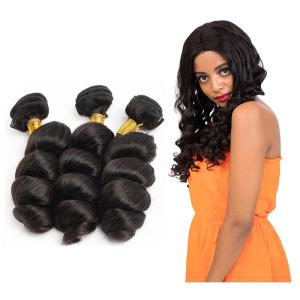 China Soft 100% Brazilian Virgin Hair Loose Wave / 100 Remy Human Hair Extensions factory