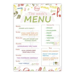 China Removable Magnetic Calendar Planner Dry Erase Meal Planning Notepad A5 Custom factory