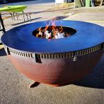 OEM ODM Outdoor Cooking Grills Corten Steel Ring Bbq Fire Pit With Log Store