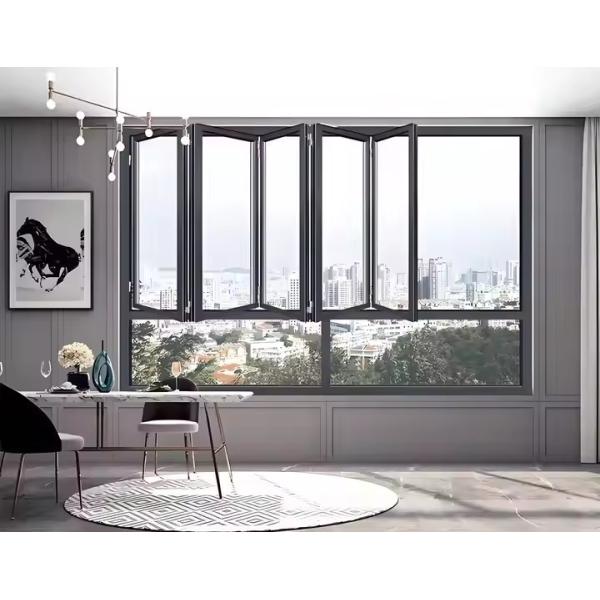High-quality Aluminum Alloy Folding Window Set Modern Home Apartment Balcony Aluminum-Glass Sliding Bifold Window