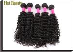 Deep Curly Double Drawn Human Hair For Wedding Gifts / Double Drawn Weave Hair