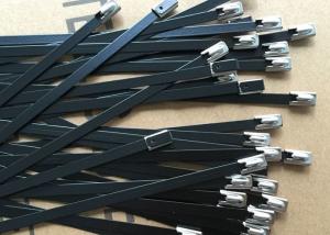 China Lightweight Insulation Coated Stainless Steel Cable Ties For Power Industry factory