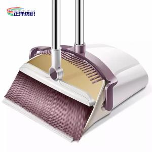 China Windproof Standing Broom And Dustpan Set Stainless Steel And PP Material factory