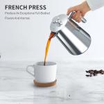 34OZ Double Wall Insulated French Press Coffee Maker Classical Style SS304