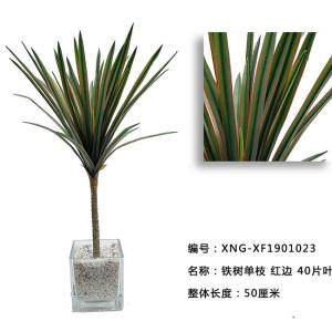 China Artificial Sago Palm Single Branch Fake Indoor Plants Green Red 50 CM factory