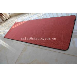 Eco - Friendly Yoga Mat Neoprene Rubber Sheet / Fancy Non Slip Yoga Mat