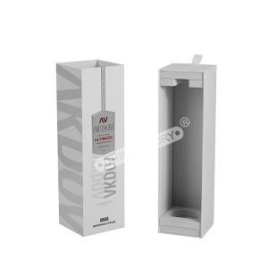China White Paper Cardboard Wine Drawer Box With Metal Plate Logo factory