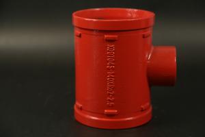 China 3 Ends Grooved Tee Fittings With Grooved End Connection Epoxy Painting factory